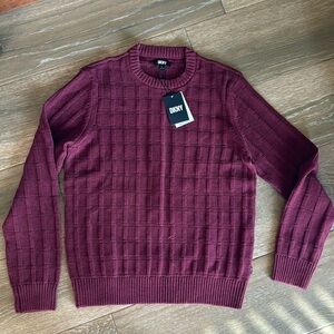 NWT DKNY maroon cotton men’s sweater size medium